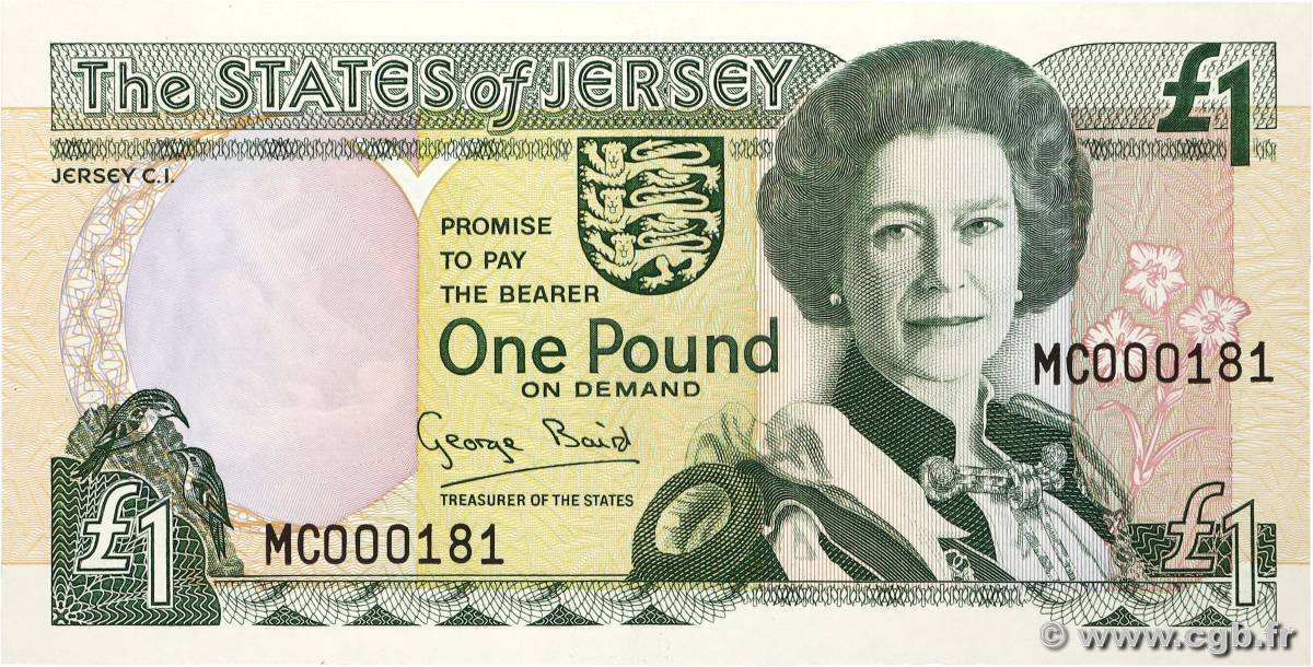 1 Pound JERSEY 1993 P.20a ST