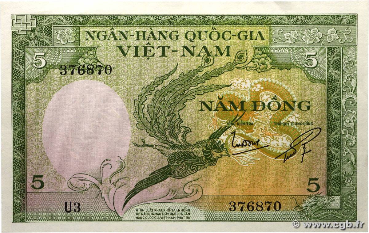 5 Dong VIETNAM DEL SUD 1955 P.02a AU