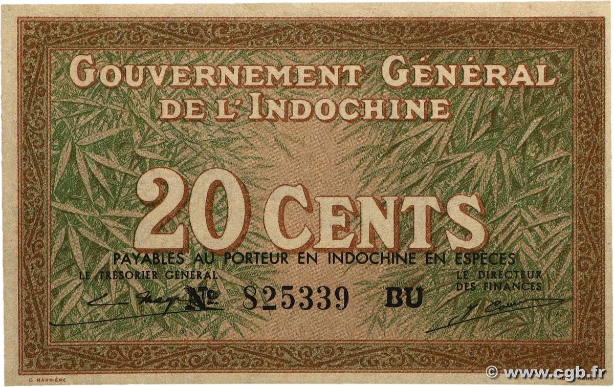 20 Cents FRANZÖSISCHE-INDOCHINA 1939 P.086d fST+
