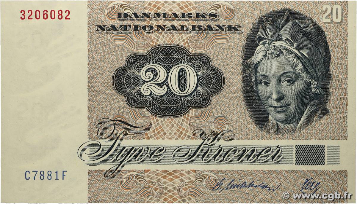 20 Kroner DANEMARK 1988 P.049h NEUF