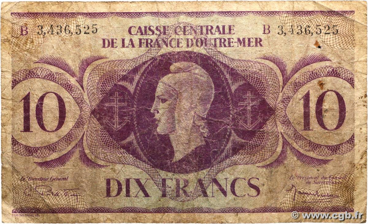 10 Francs Marianne CCFOM AFRIQUE ÉQUATORIALE FRANÇAISE 1944 A.125eB B