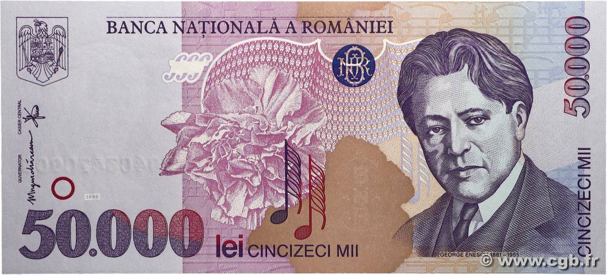 50000 Lei ROUMANIE 1996 P.109 NEUF