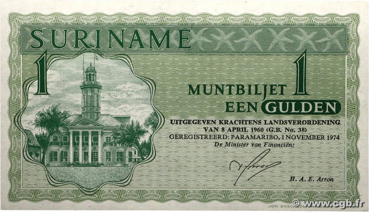 1 Gulden SURINAM 1974 P.116c SPL