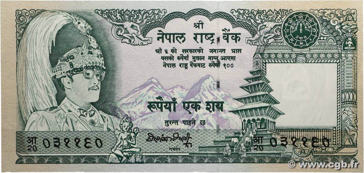 100 Rupees NÉPAL 1990 P.34d pr.NEUF