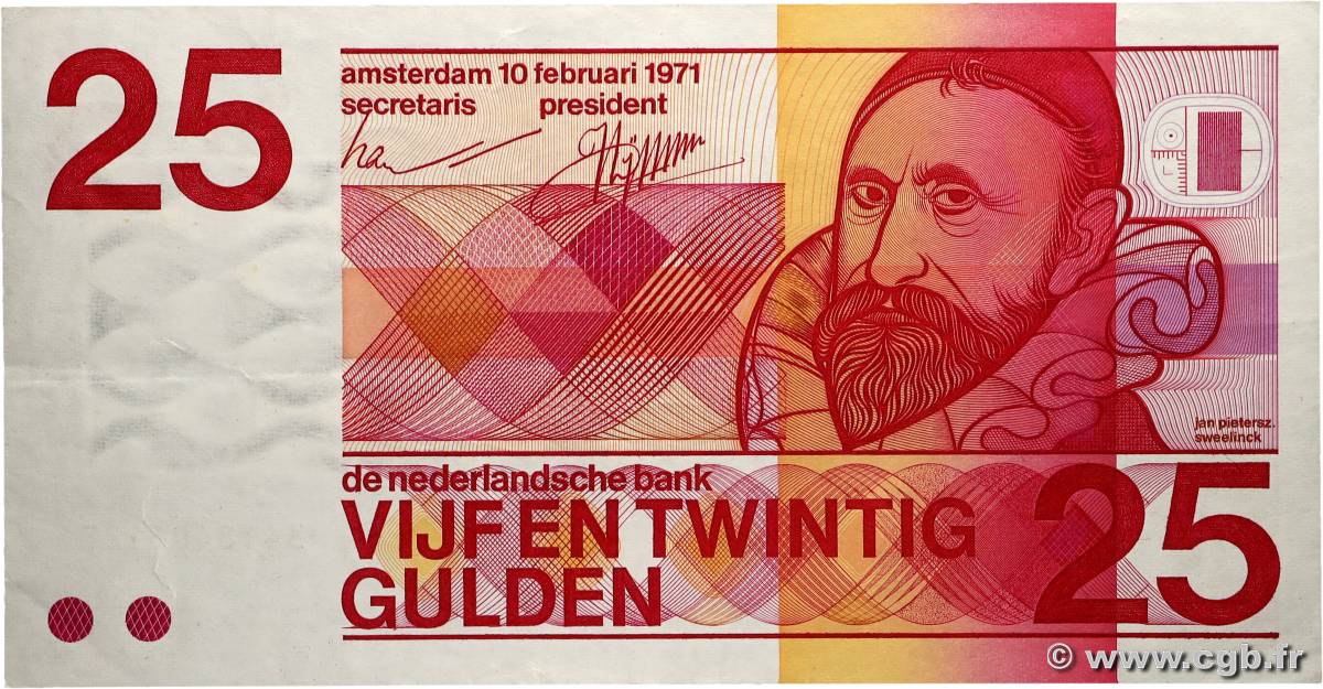 25 Gulden PAYS-BAS 1971 P.092a TTB+