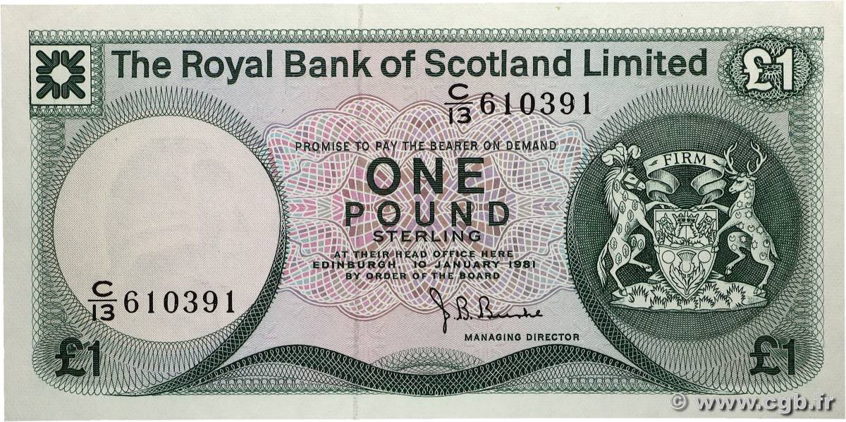 1 Pound ÉCOSSE 1981 P.336a pr.NEUF