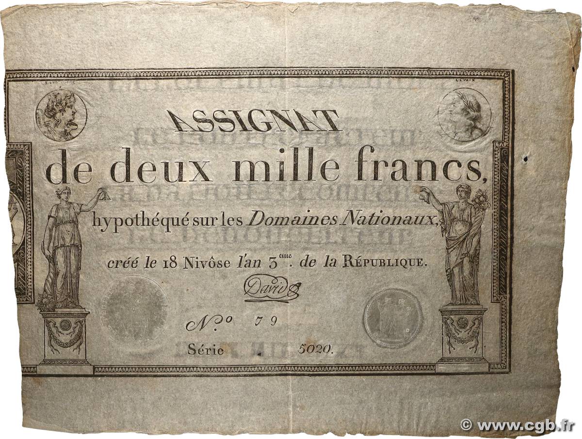 2000 Francs FRANCE 1795 Ass.51a TTB