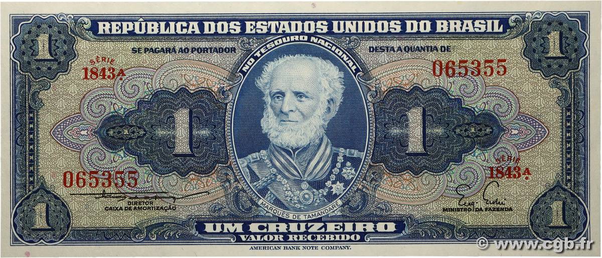 1 Cruzeiro BRÉSIL 1958 P.150b NEUF