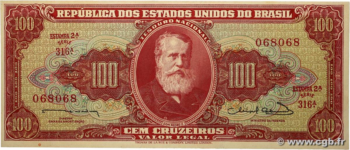 100 Cruzeiros BRÉSIL 1963 P.180 SUP