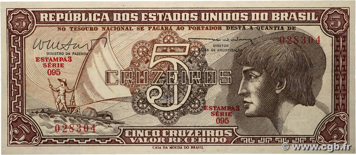 5 Cruzeiros BRÉSIL 1961 P.166b NEUF