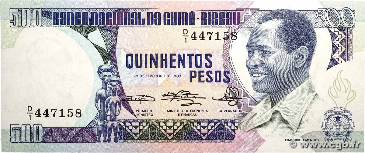 500 Pesos GUINEA-BISSAU 1983 P.07 UNC
