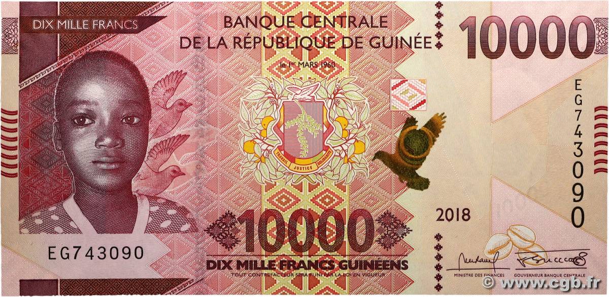 10000 Francs GUINEA 2020 P.49A FDC