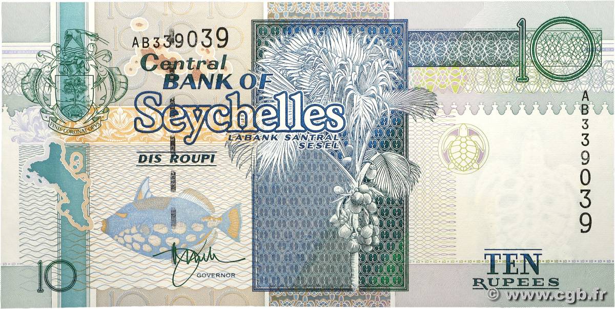 10 Rupees SEYCHELLES 1998 P.36a FDC