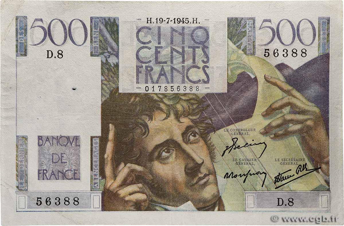500 Francs CHATEAUBRIAND FRANCE 1945 F.34.01 F
