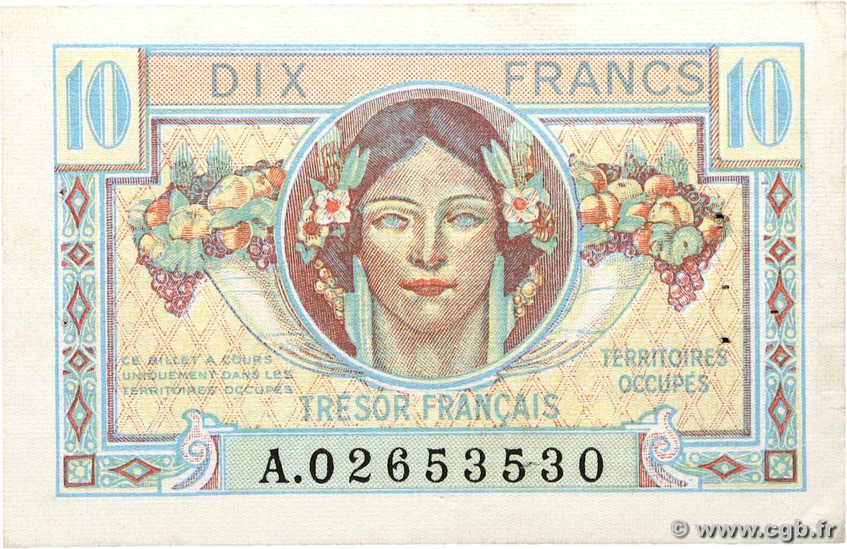 10 Francs TRÉSOR FRANÇAIS FRANCE 1947 VF.30.01 VF+