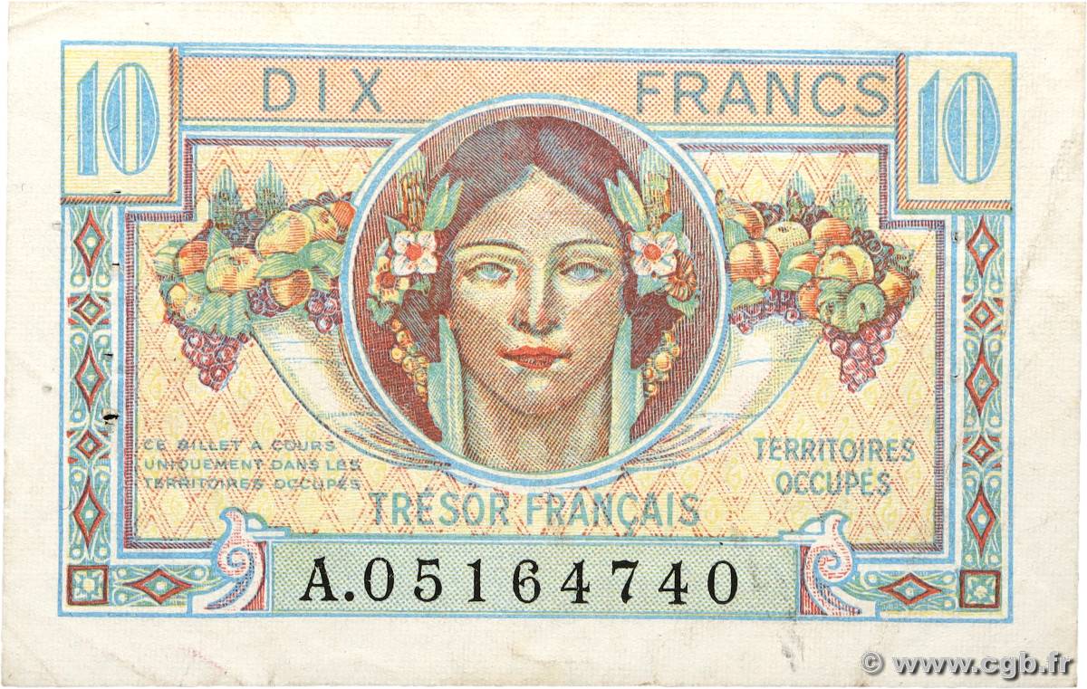 10 Francs TRÉSOR FRANÇAIS FRANCIA 1947 VF.30.01 BB