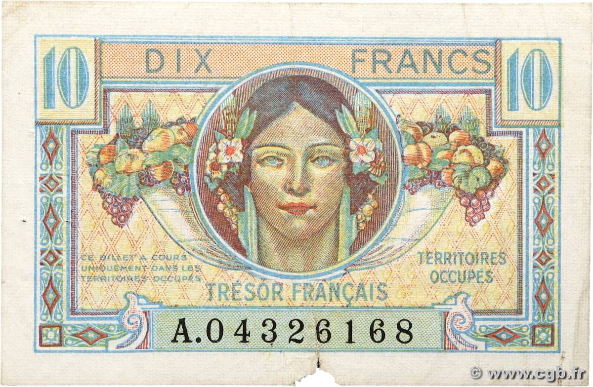 10 Francs TRÉSOR FRANÇAIS FRANCE 1947 VF.30.01 pr.TB