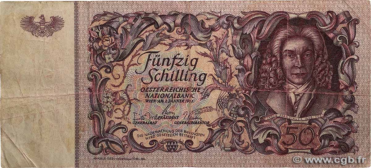 50 Schilling AUTRICHE 1951 P.130 TB