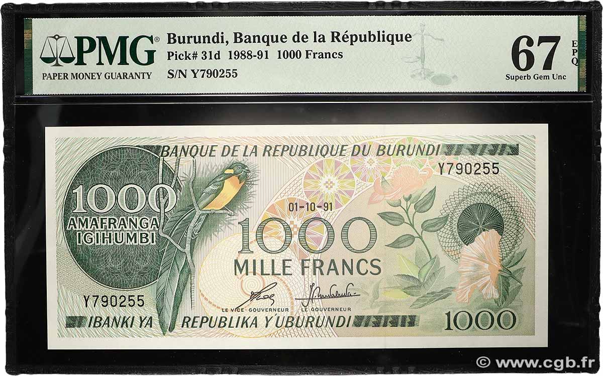 1000 Francs BURUNDI 1991 P.31d ST