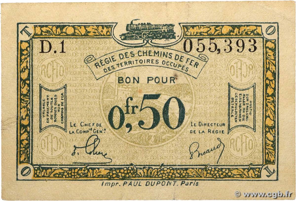 50 Centimes FRANCE régionalisme et divers 1918 JP.135.04 TB+