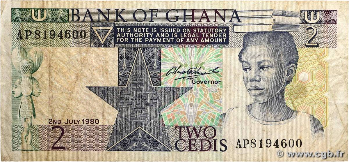 2 Cedis GHANA 1980 P.18b TB