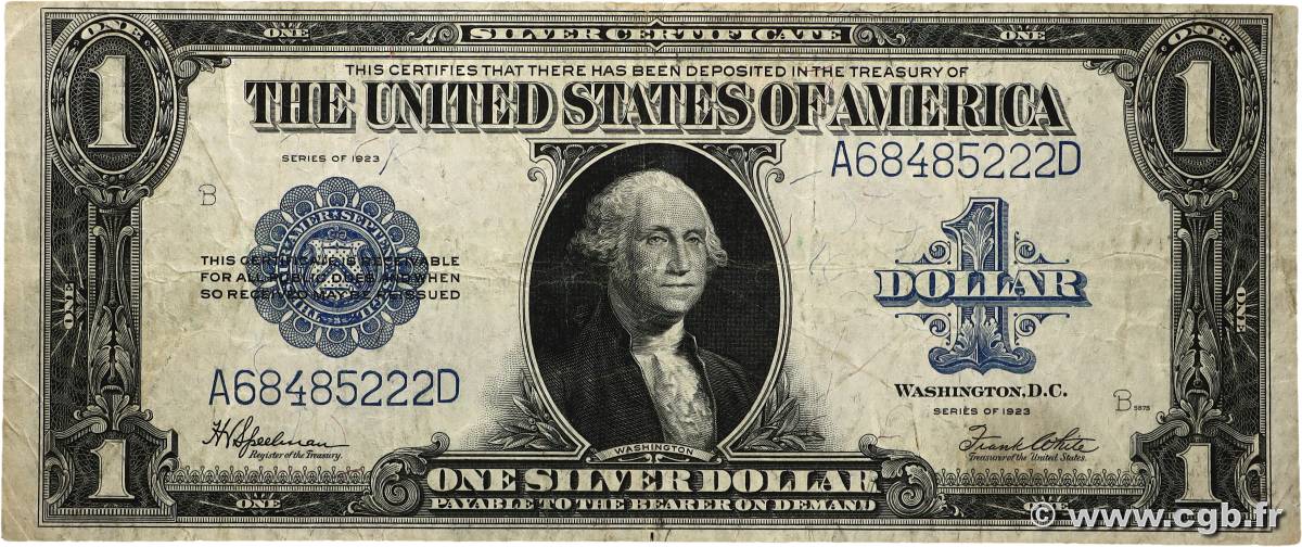 1 Dollar VEREINIGTE STAATEN VON AMERIKA 1923 P.342 S