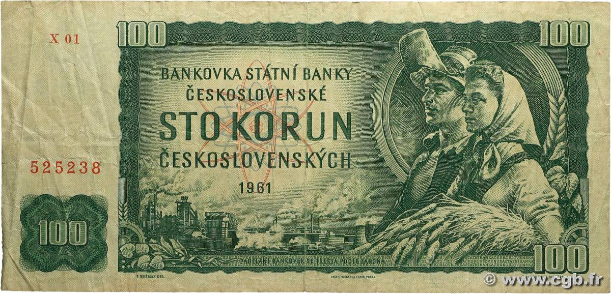 100 Korun TCHÉCOSLOVAQUIE 1961 P.091i pr.TB