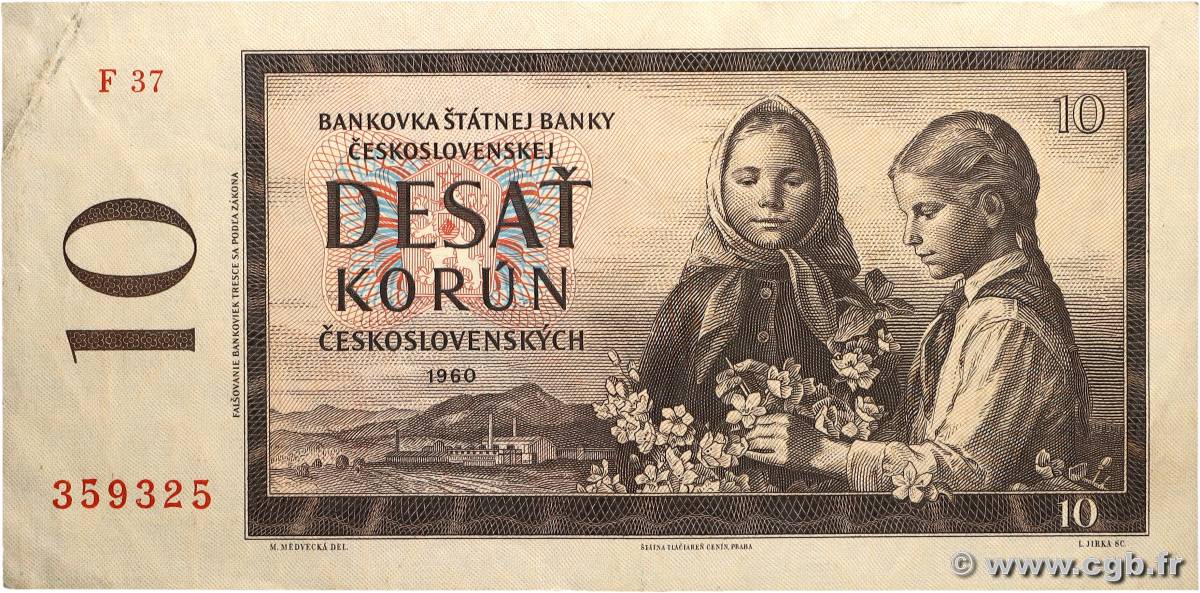 10 Korun TCHÉCOSLOVAQUIE 1960 P.088a TTB+