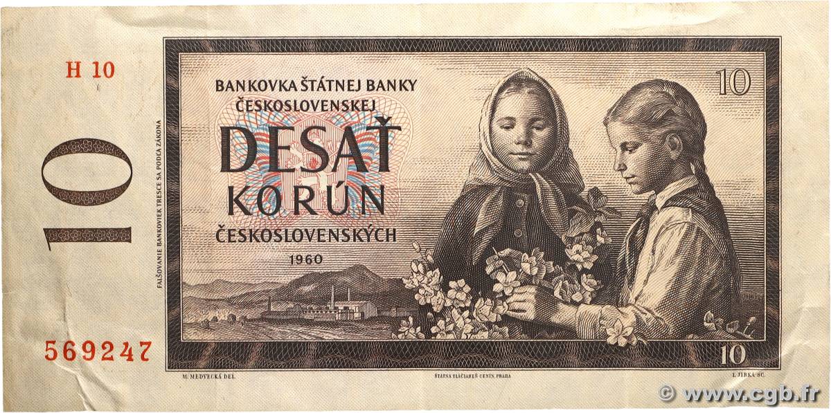 10 Korun TCHÉCOSLOVAQUIE 1960 P.088b TTB+