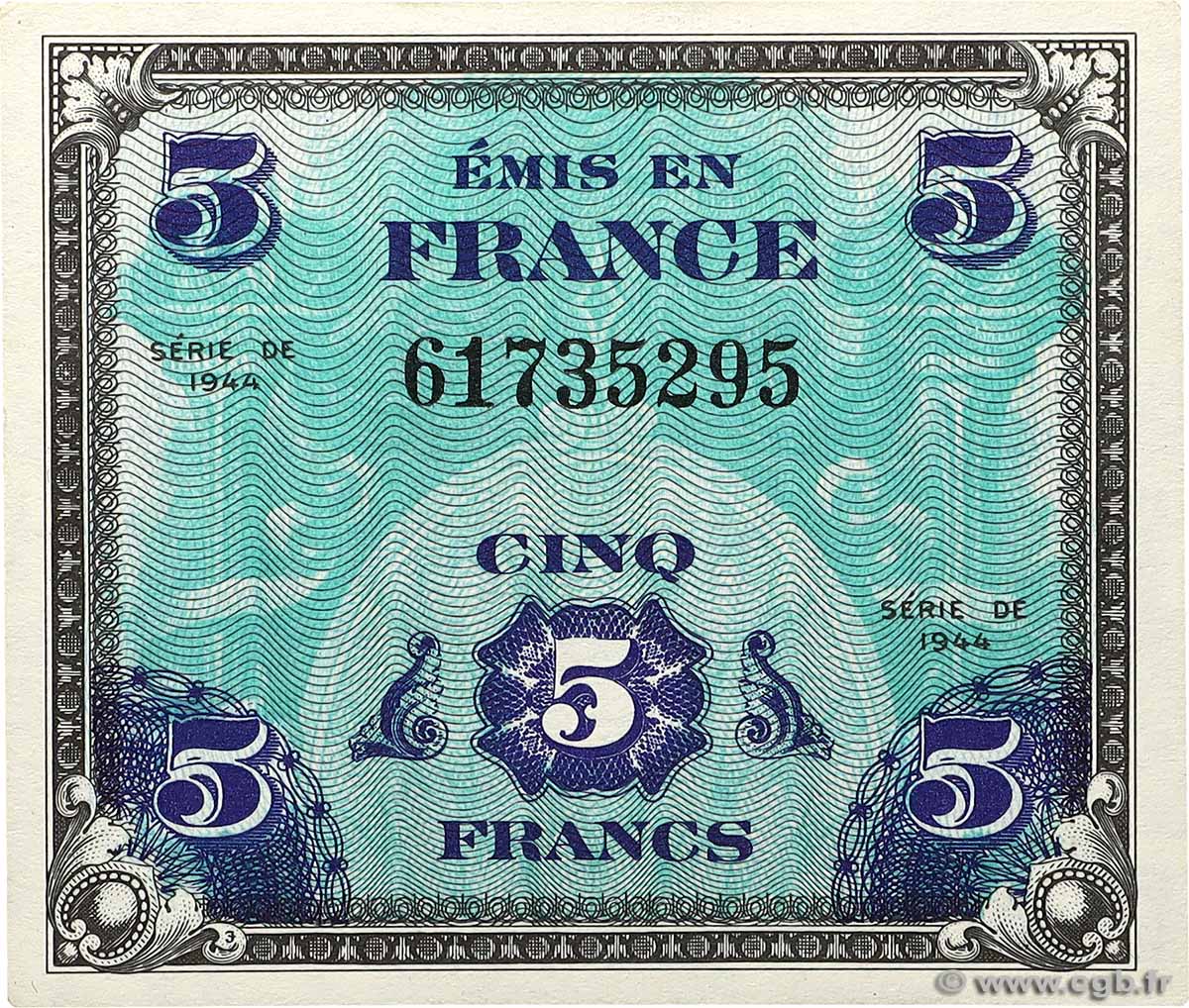 5 Francs DRAPEAU FRANCE 1944 VF.17.01 UNC