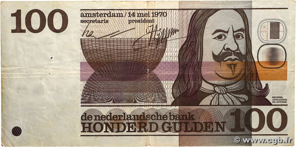 100 Gulden PAYS-BAS 1970 P.093 TB