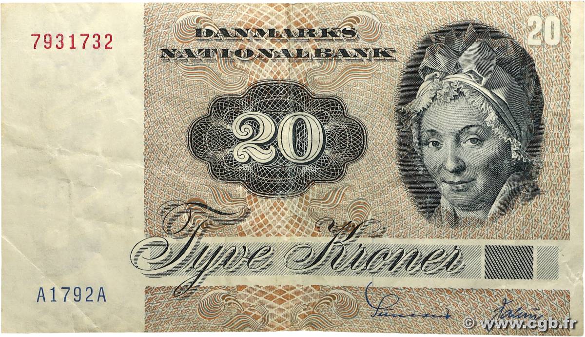 20 Kroner DANEMARK 1979 P.049a TB+