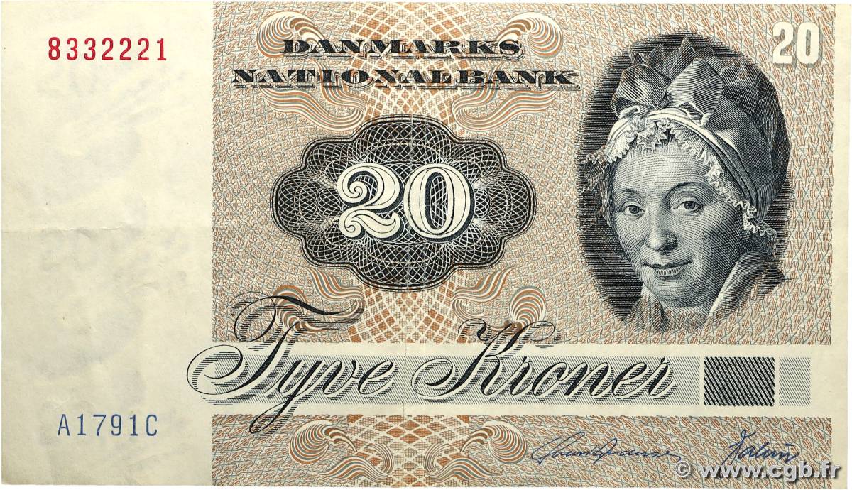 20 Kroner DANEMARK 1979 P.049a TTB+