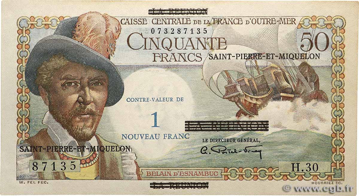 1 NF sur 50 Francs Belain d Esnambuc SAINT PIERRE ET MIQUELON 1960 P.30b pr.NEUF