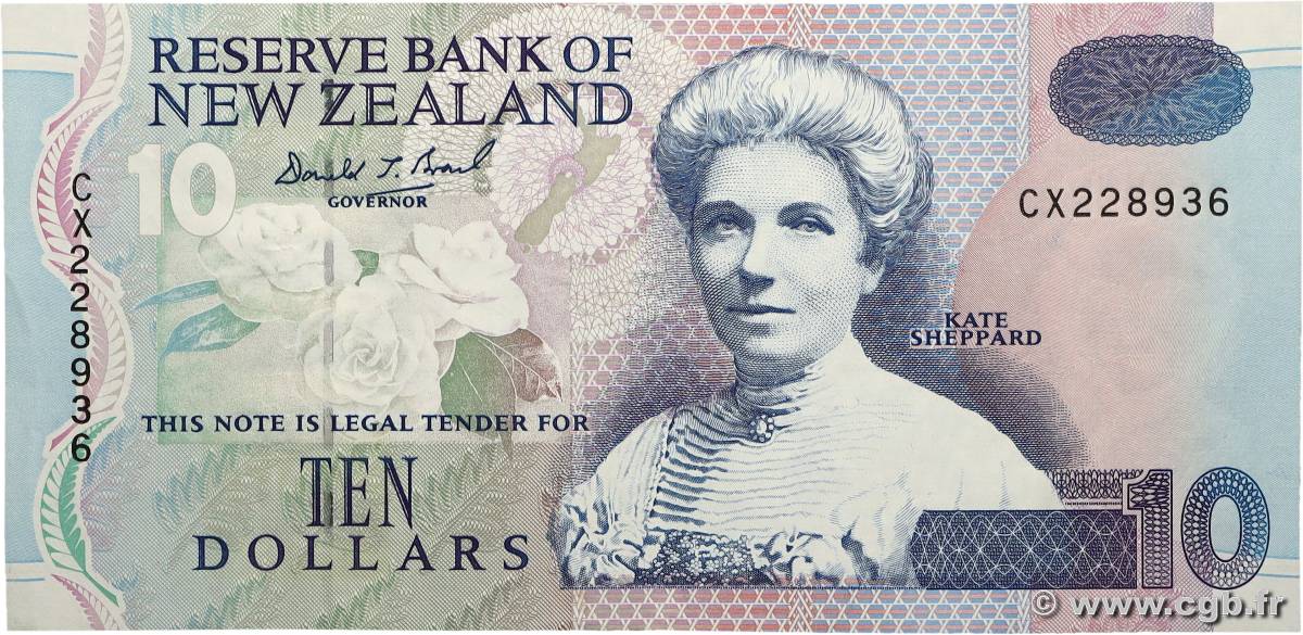 10 Dollars NOUVELLE-ZÉLANDE 1994 P.182a pr.SUP