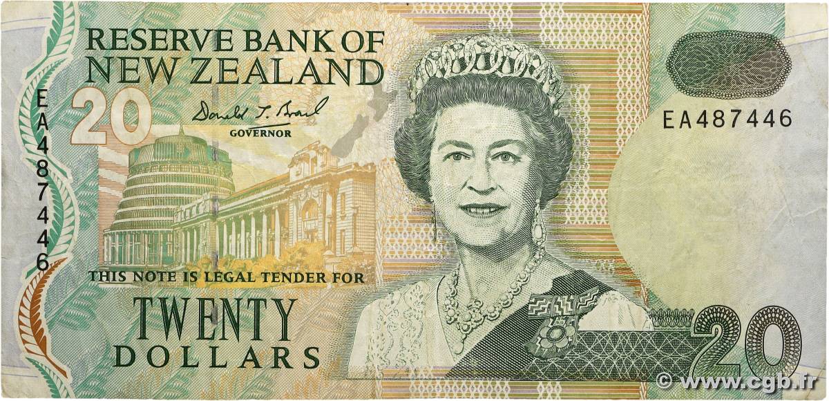 20 Dollars NOUVELLE-ZÉLANDE 1994 P.183a TB