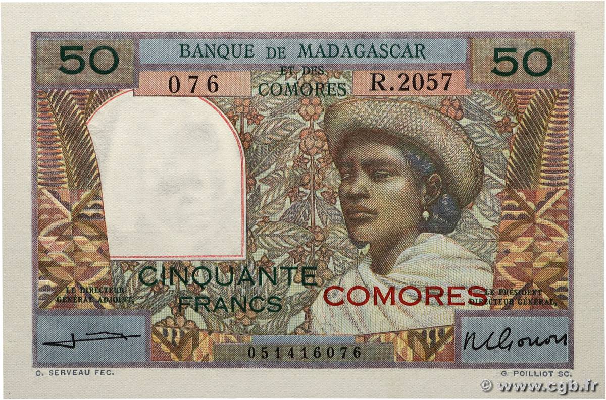 50 Francs COMORES 1960 P.02b2 pr.NEUF