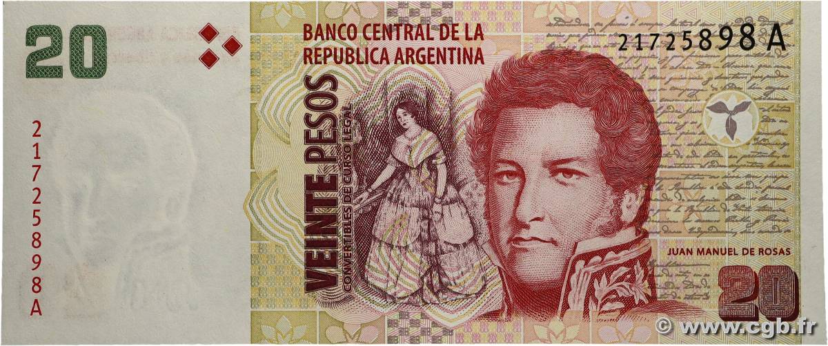 20 Pesos ARGENTINE 1999 P.349 NEUF