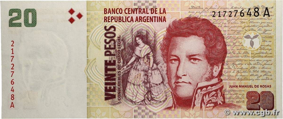 20 Pesos ARGENTINE 1999 P.349 NEUF