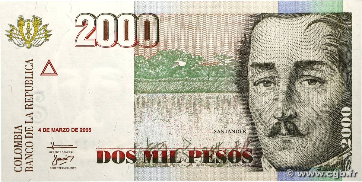 2000 Pesos COLOMBIE 2005 P.451j NEUF