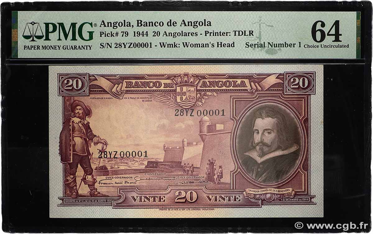 20 Angolares ANGOLA 1944 P.079 fST+
