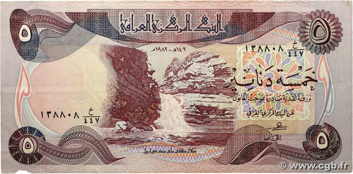 5 Dinars IRAQ 1982 P.070a F+