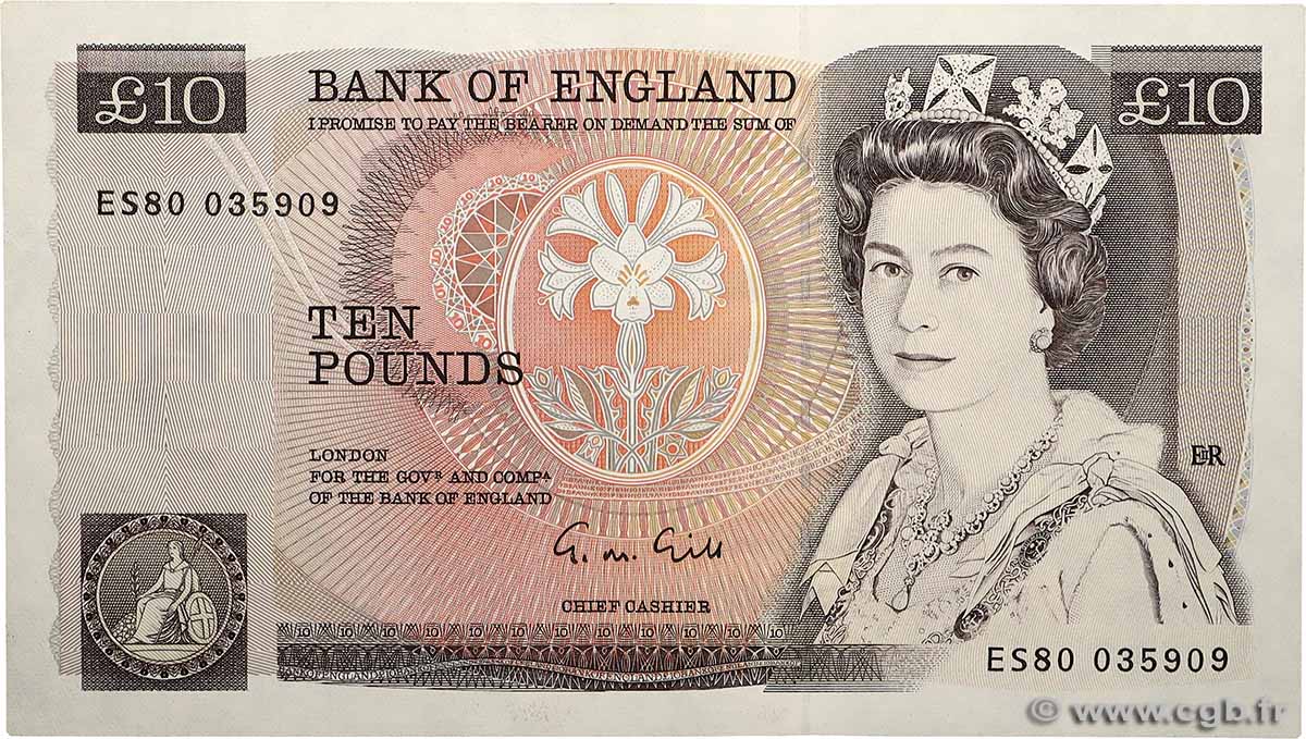 10 Pounds ENGLAND 1988 P.379e fST