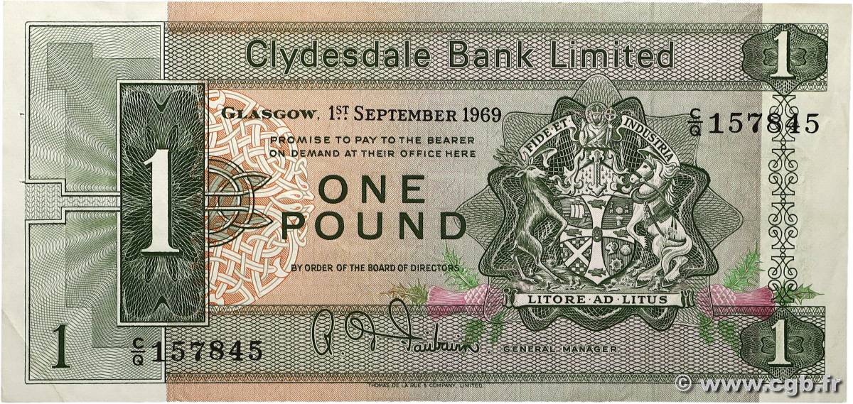 1 Pound ÉCOSSE 1969 P.202 TTB+
