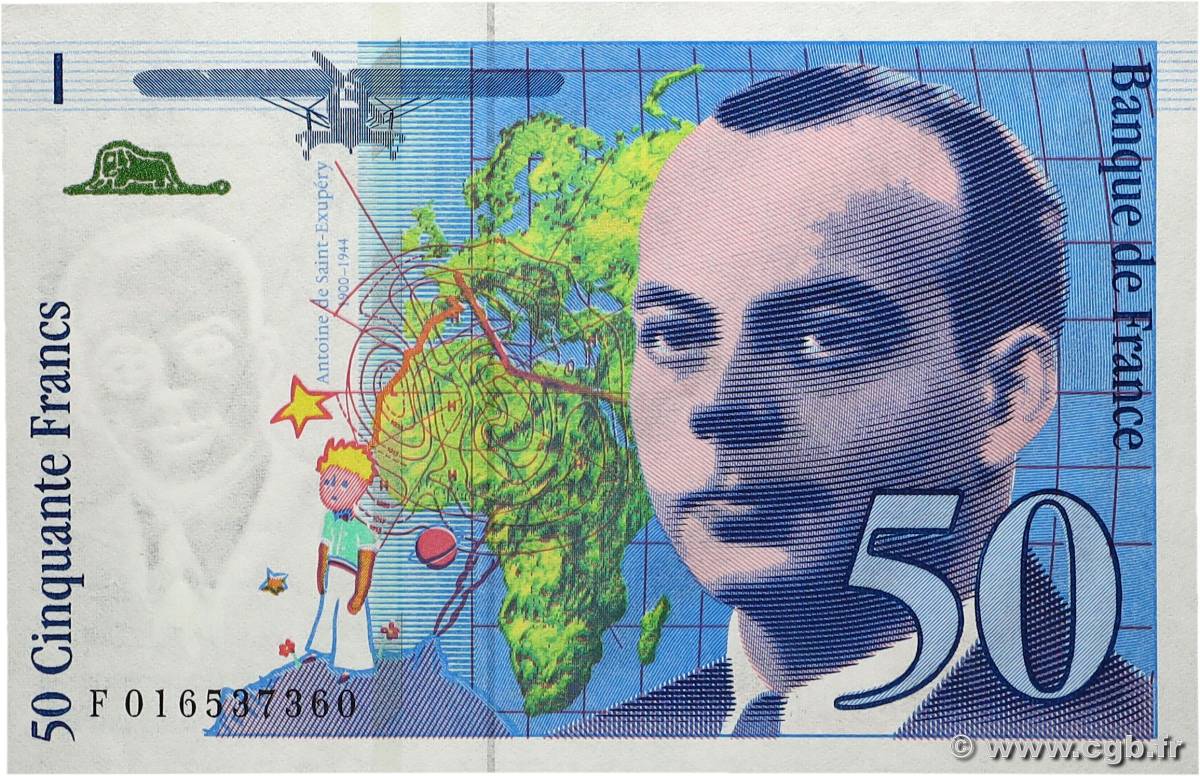50 Francs SAINT-EXUPÉRY modifié FRANCE 1994 F.73.01a NEUF