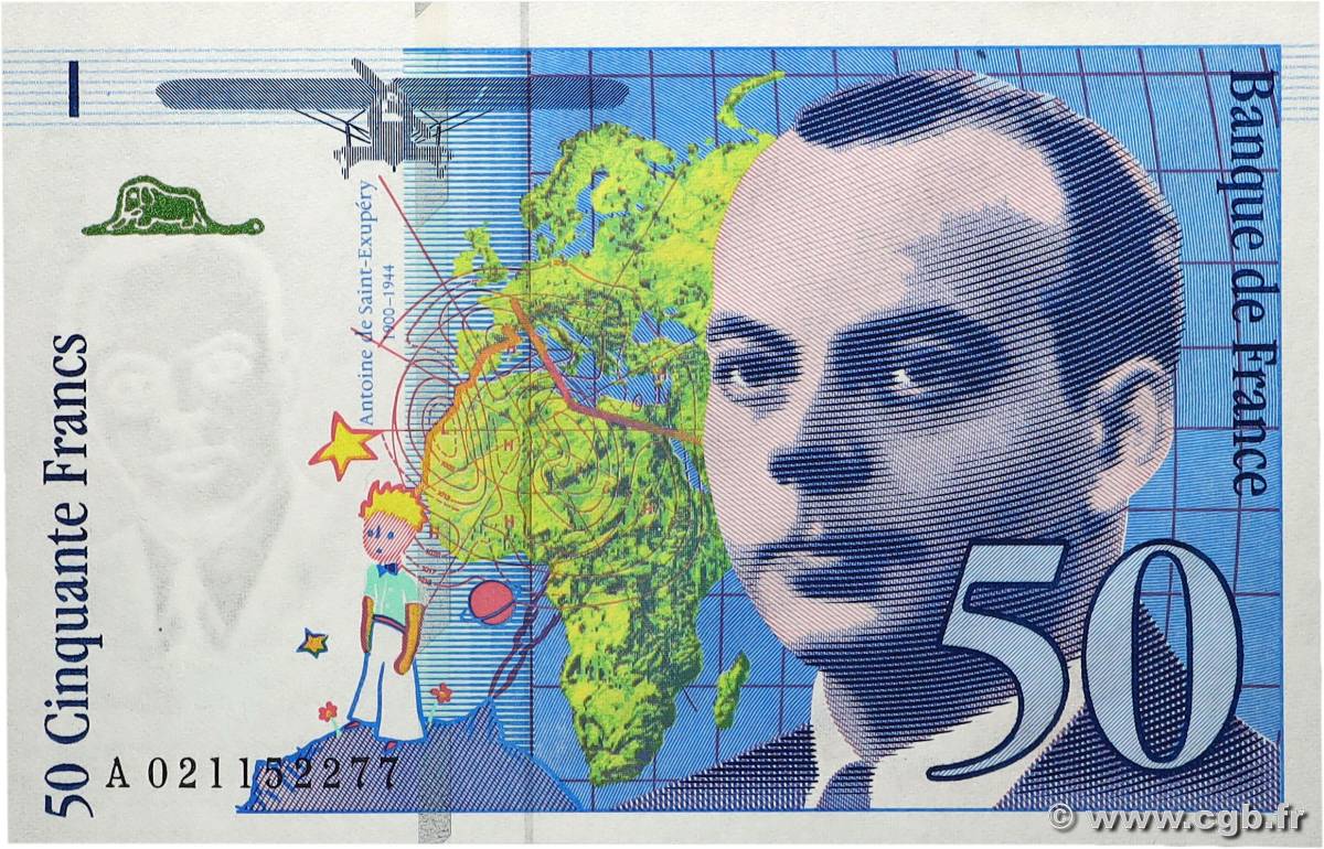 50 Francs SAINT-EXUPÉRY modifié FRANCE 1994 F.73.01d pr.NEUF