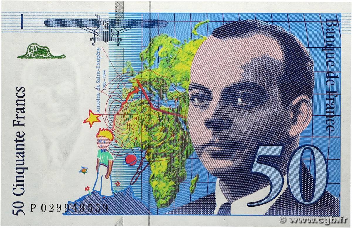50 Francs SAINT-EXUPÉRY modifié FRANCE 1996 F.73.02 NEUF