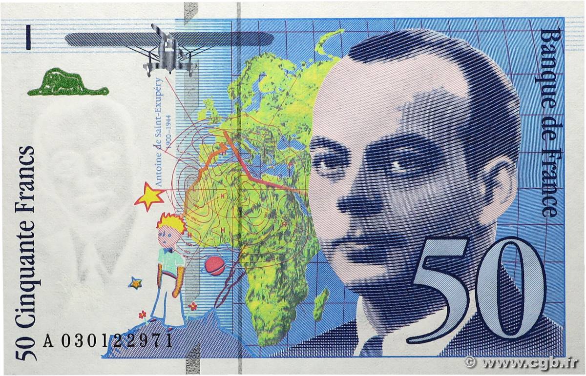 50 Francs SAINT-EXUPÉRY modifié FRANCE 1997 F.73.04 NEUF