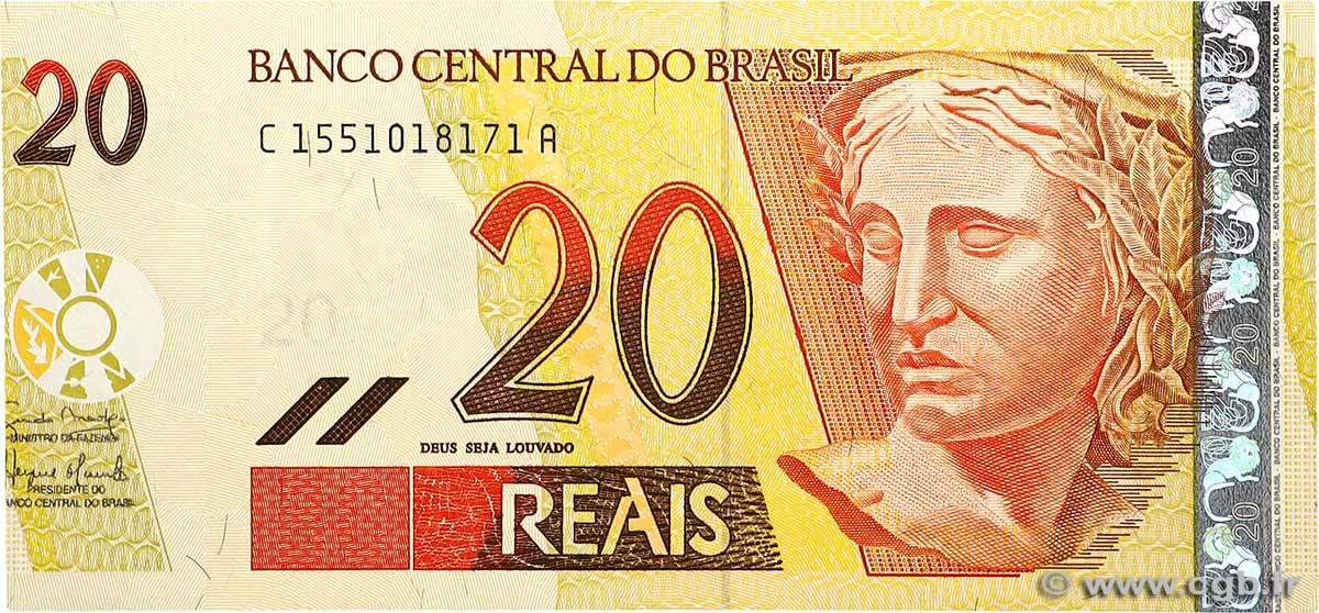 20 Reais Fauté BRÉSIL 2002 P.250f NEUF