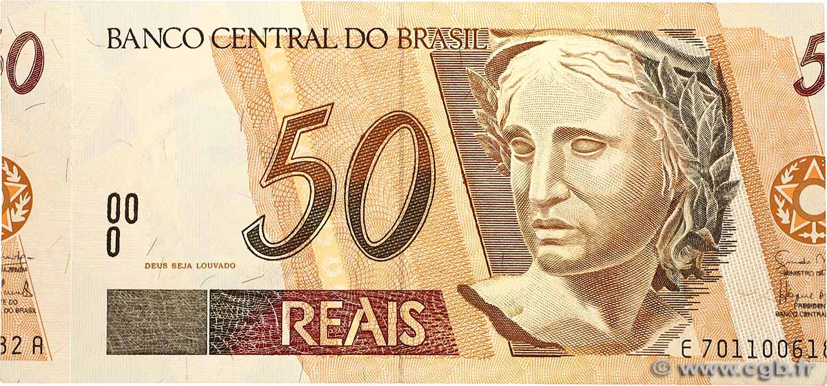 50 Reais Fauté BRÉSIL 1994 P.246p SPL